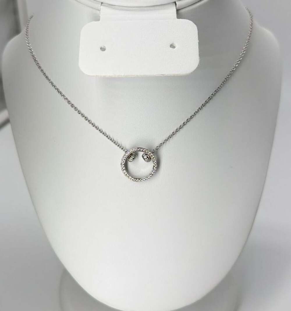 Bomb Party She's Top Tier Necklace Size 16" Sterling Silver Rhodium